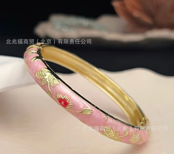 Light pink Flower Bangle
